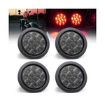 Meerkatt 4 Inch Smoked Lens Red Light Round 12 Led Brake Stop Tail Lights Plu.... Fixed Price $40.56.
