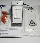 Craftmade Universal White Dual Slide Wall Switch 4-speed Fan W/ Dimmer & Facepl. Fixed Price $20.00.