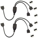 2pcs 4 Pin Rgb Led Strip Splitter Cable 2 Way 1 To Connector Smd 5.... Fixed Price $13.11.