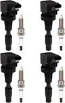Deegooly 4pcs Uf-817 Ignition Coils Pack & Iridium Spark Plugs Fit For Hyundai E. Fixed Price $60.00.