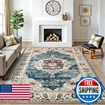 Homore Area Rug 4x6 Washable Rugs For Bedroom, Non Slip Boho Living Roo. Fixed Price $53.16.