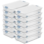 Sterilite 56 Quart Latching Stackable Wheeled Storage Container W/ Lid (12 Pack). Fixed Price $219.99.