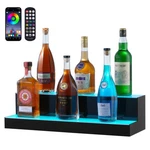Vevor Led Lighted Liquor Bottle Display Bar Shelf Rf & App Control 24" 2-step. Fixed Price $70.99.