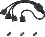 12v 4 Pin Rgb Splitter Cable Led Strip Connector, 1 To 3, Black. Fixed Price $10.28.