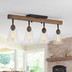 Rkucsr 4-light Large Rustic Farmhouse Wood Flush Mount Ceiling Light Fixture. Fixed Price $248.83.