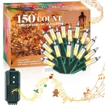 Meonum 150 Bulbs Musical Christmas Lights With Music, 36.2 Ft, Warm White. Fixed Price $35.99.