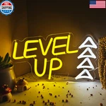 Keello Levelup Neon Sign Led Wall Decor Man Cave Light Up Signs Art. Fixed Price $38.07.