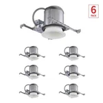 6 In. Aluminum E26-base Bulb White Baffle Recessed Can Light Trim 6-pack. Fixed Price $53.99.