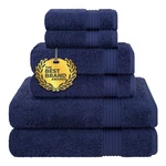 Towel Set 6 Piece 100% Cotton Bath Hand Washcloth Navy Blue Turkish Paradise. Fixed Price $59.99.