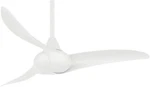 Minka-aire F854-wh Wave 44" Ceiling Fan With Remote Control In White Finish. Fixed Price $165.00.