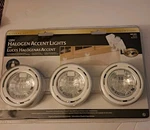 Hampton Bay Halogen Accent Lights White 120v 3-pack 148-652 Under Cabinet New. Fixed Price $49.99.