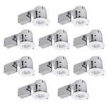 Globe Electric 4 In. White Dimmable New Construction+remodel (10-pack) No Bulbs. Fixed Price $72.99.
