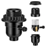 Ul Listed E26 Light Socket Replacement - Black Threaded Lamp Shell W/ On/off. Fixed Price $12.86.