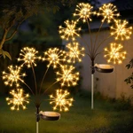 Jjgoo Solar Garden Lights Outdoor Waterproof 2 Pack, New Upgraded Small Firework. Fixed Price $22.95.