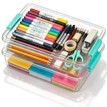 Famovell 6 Qt Clear Plastic Storage Bins Containers With Lids, Arts Crafts Or.... Fixed Price $30.12.