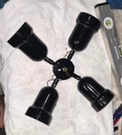 Hunter Ceiling Fan 4 Light Kit Black From Model 23665-100 Fits Many Others. Fixed Price $44.25.