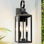 Yolsunes 19 Large Outdoor Wall Light - Black Outside Mounted Fixture. Fixed Price $92.25.