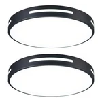 Wheatronic 15 Inch Led Flush Mount Ceiling Light Fixture 15inch, Black 2pack. Fixed Price $79.75.