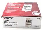 Box Of 25 Satco S2784 Fs-22 Fluorescent Lamp Starters With Condensor 22 Watt. Fixed Price $47.99.