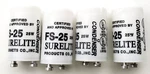 Lot Of 4 Surelite Fs-25 Fluorescent Lamp Starters 25 Watt Condenser. Fixed Price $15.99.