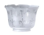 B&p Lamp 4" Fitter Fleur-de-lis Gas Shade, 5 1/4" Ht., 7 1/2" Diameter. Fixed Price $90.60.