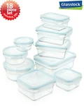 Glasslock Food Storage Airtight Glass Container 18pc Set Microwave & Oven Safe. Fixed Price $57.99.
