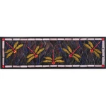 Meyda Lighting 27" X 8.75" Three Dragonfly Stained Window, Black/cl/blue -. Fixed Price $559.44.