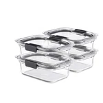 Rubbermaid Brilliance Glass Food Storage Containers 3.2 Cup Set Of 4 Bpa Free. Fixed Price $67.99.