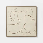 30"x30" Line Abstract Framed Canvas Wall Art - Threshold Designed With Studio. Fixed Price $23.99.