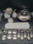 Casablanca Ceiling Fan 6445t Metropolitan Ii Brushed Nickel 3 Shade Light Exc. Fixed Price $599.95.