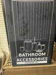 Clara Clark Bathroom Accessories Set, 9 Piece Set Navy Blue. Fixed Price $35.00.
