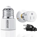 Feekoon 1 Pack E26/ E27 3 Prong Light Bulb Socket Adapter, Polarized So.... Fixed Price $11.21.