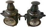 Pair Can Shaped Oil Sidelamps Lights Off Chain Drive Mack Truck Bulldog Ab Ac. Fixed Price $875.00.