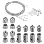 Patikil Ceiling Hanging Wire Cable Kit, 4 Set Lights Panel Steel Silver. Fixed Price $22.99.