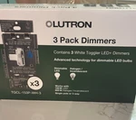 Lutron 3 Pack Dimmers Tgcl- 153-wh-3. Fixed Price $32.75.