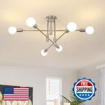 Delipop Sputnik Light Fixture 6-light Brushed Nickel Mid-century Modern Ceiling. Fixed Price $64.84.