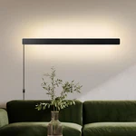 Keluoly Modern Plug In Wall Lights 31.4 Inch Frosted Black Led Long Sconce. Fixed Price $94.79.
