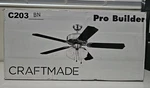 Craftmade C203bn - 52 Inch Pro W/ 4 Led Lights, 5-blade Brushed Satin Nickel. Fixed Price $84.99.