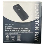 Hampton Bay Universal 3-function Ceiling Fan Remote Control (damp Rated) Ik. Fixed Price $21.99.