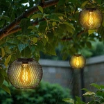 Hoteagle Solar Hanging Lights, Waterproof Outdoor Decorative Globe Lanterns With. Fixed Price $46.04.
