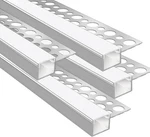 4 Pack 3.3ft/1meter Plaster-in Led Channel, Pack(single Edge), Silver. Fixed Price $38.76.