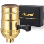 Dicuno Ul Listed 3-way Lamp Socket Replacement, E26 Standard 1-pack, Gold. Fixed Price $10.52.
