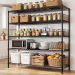 Reibii 55.5" W Storage Shelves 3200lbs Metal Shelving 5 Tier Wire Unit. Fixed Price $121.20.