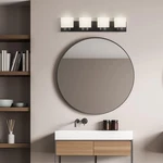 Pemberly Row Stainless Steel Bath Light In Matte Black 4-light. Fixed Price $197.13.
