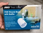 Vintage Trac Track Light Can Canister Head Round Cylinder White Juno R502w. Fixed Price $71.39.