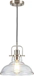 Modern Glass Pendant Light Farmhouse Industrial Fixture Adjustable Height. Fixed Price $31.99.