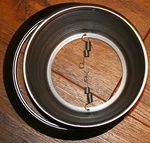 Elco 6 Inch Recessed Can Light Trim W/brushed Nickel Step Baffle New In Pkg. Fixed Price $6.95.