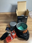 Odoland 6pcs Camping Cookware Mess Kit With Lightweight Pot, Stove, Spork And.... Fixed Price $31.99.