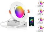 Cloudy Bay 4in Smart Wifi Led Recessed Gimbal Lights Rgbcw Alexa Google 4 Pack. Fixed Price $54.99.
