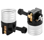 (2 Pack) 3 Way Socket Replacement For Lamp, Medium Base Interior Only, Black. Fixed Price $6.85.